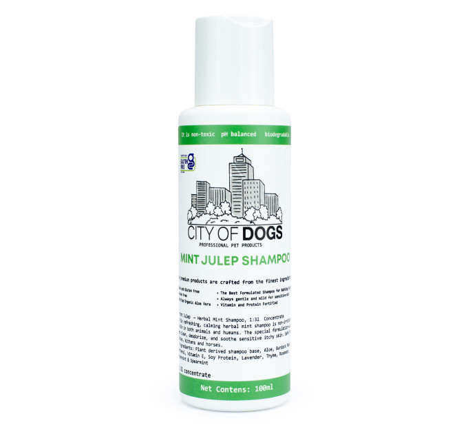 Травяной шампунь с мятой City of Dogs Mint Julep, 100 мл
