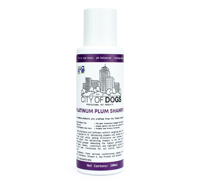Оптимизирующий шампунь City of Dogs Platinum Plum, 100 мл