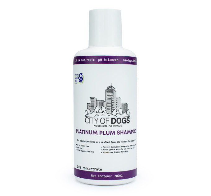 Оптимизирующий шампунь City of Dogs Platinum Plum, 200 мл