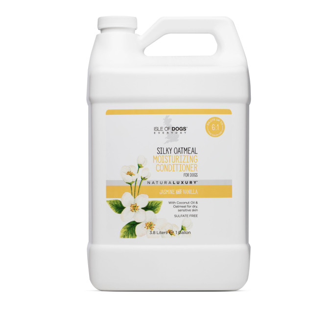 Кондиционер Isle Of Dogs для мягкой шелковистой шерсти собак SILKY OATMEAL 3,78 л галлон