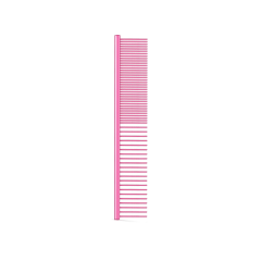 Расческа BOAO для шерсти собак, металлическая, розовый, 19 см х 3,3 см