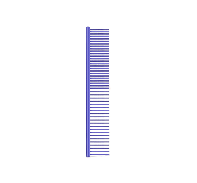 Гребінець BOAO для шерсті собак, металевий, фіолет, 19 см х 3,3 см