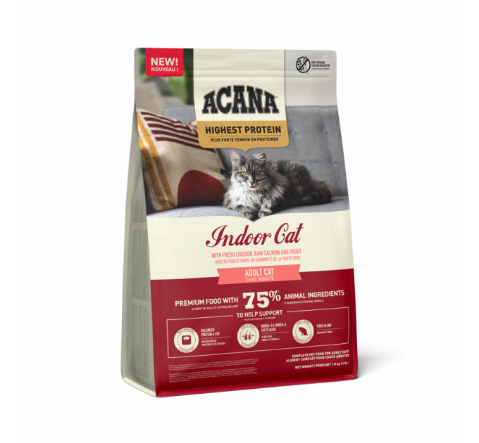 ACANA HIGHEST PROTEIN INDOOR CAT 1.8KG (x8) ACANA HIGHEST PROTEIN INDOOR CAT 1.8KG (x8)