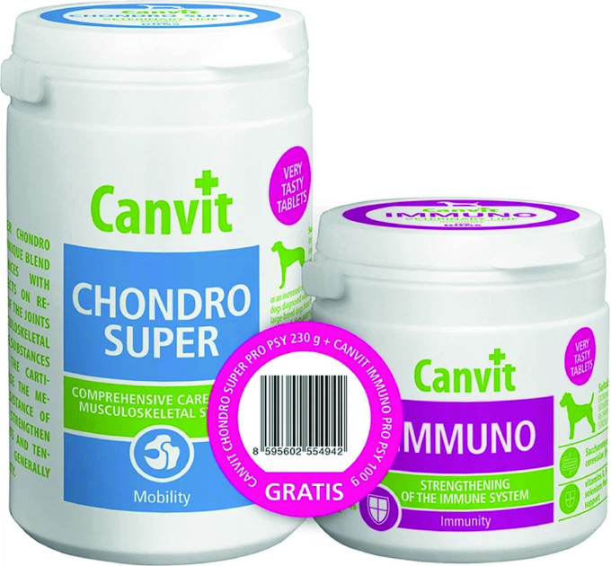 Canvit Chondro Super for dogs 230g + Canvit Imuno 100g
