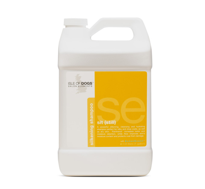 Профессиональный шампунь Isle of Dogs для шелковистой и мягкой шерсти собак Sit still 3,78л галлон Профессиональный шампунь Isle of Dogs для шелковистой и мягкой шерсти собак Sit still 3,78л галлон